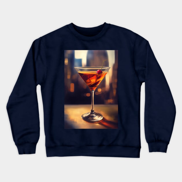 Manhattan cocktail Crewneck Sweatshirt by ABART BY ALEXST 